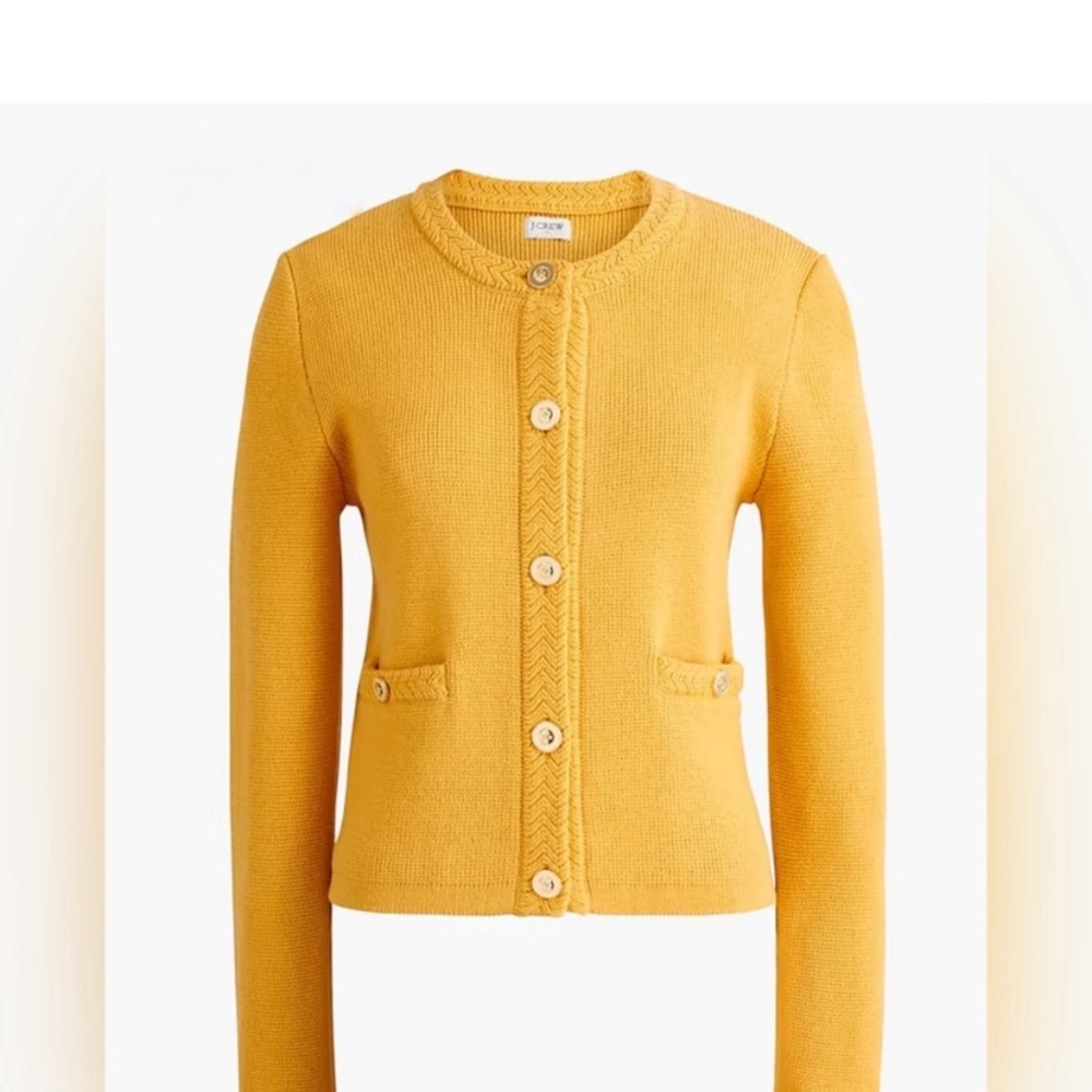 J. Crew Yellow Cardigan Sweater